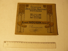 Catalogue Comptoir D'Horlogerie, Bijouterie Orfèvrerie. E. Mougin & O. Berthoud. Henri Girard. Besançon. Vers 1920. De 3 - Schmuckuhren