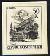 AUSTRIA (1975) Farmhouses. Black Print. Scott No 958, Yvert No 1303. - Proofs & Reprints