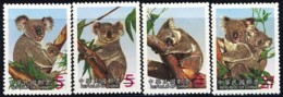 CHINA (TAIWAN) (2002) Koalas. Set Of 4. Scott Nos 3454-7. - Unused Stamps