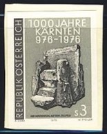 AUSTRIA (1976) Chair. Black Print. Scott No 1033, Yvert No 1340. Carinthian Duke Coronation Chair. - Probe- Und Nachdrucke