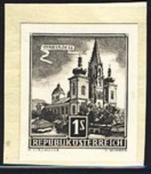 AUSTRIA (1957) Mariazell. Black Print. Scott No 620, Yvert No 870a. - Probe- Und Nachdrucke