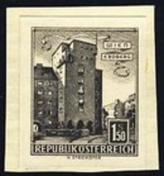 AUSTRIA (1958) Rabenhof Building. Black Print. Scott No 623, Yvert No 872a. - Proeven & Herdruk