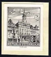 AUSTRIA (1965) Steyr City Hall. Black Print. Scott No 701, Yvert No 959aa. - Ensayos & Reimpresiones