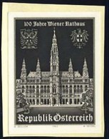 AUSTRIA (1983) Vienna Rathaus. Black Print. Scott No 1254, Yvert No 1581. - Proofs & Reprints