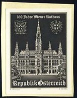 AUSTRIA (1983) Vienna Rathaus. Black Print. Scott No 1254, Yvert No 1581. - Ensayos & Reimpresiones