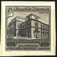 AUSTRIA (1991) Vienna Stock Exchange. Black Print. Scott No 1531, Yvert No 1840. - Ensayos & Reimpresiones