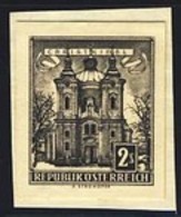 AUSTRIA (1958) Christkindl Church. Black Print. Scott No 625, Yvert No 873a. - Proofs & Reprints