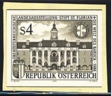 AUSTRIA (1986) St. Florian Monastery. Black Print. Scott No 1344, Yvert No 1675. - Ensayos & Reimpresiones