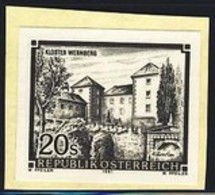 AUSTRIA (1991) Wernberg Monastery. Black Print. Scott No 1469, Yvert No 1854. - Proofs & Reprints