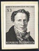 AUSTRIA (1965) Ferdinand Waldmuller. Black Print. Scott No 749, Yvert No 1029. - Proeven & Herdruk