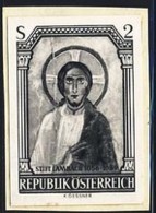 AUSTRIA (1967) Christ In Glory. Black Print. Scott No 798, Yvert No 1080. Romanesque Frescoes. - Proeven & Herdruk