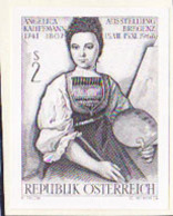 AUSTRIA (1968) Angelica Kaufmann. Black Print. Scott No 815, Yvert No 1098. Self Portrait. - Essais & Réimpressions