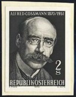 AUSTRIA (1970) Alfred Cossmann. Black Print. Scott No 882, Yvert No 1172. Well Known Engraver And Print Maker. - Probe- Und Nachdrucke