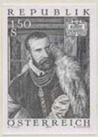 AUSTRIA (1971) "Jacopo De Strada" By Titian. Black Print. Scott No 894, Yvert No 1189. - Proeven & Herdruk