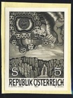 AUSTRIA (1990) "Herr Des Regenbogens" By Zeppel-Sperl. Black Print. Scott No 1514, Yvert No 1830. - Proofs & Reprints