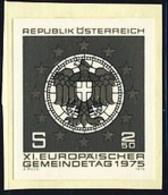 AUSTRIA (1975) Eagle From Vienna City Hall. Black Print. Scott No 1013, Yvert No 1313. - Proeven & Herdruk