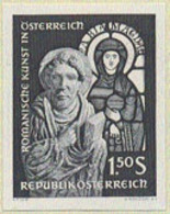 AUSTRIA (1964) Mary Magdalene. Apostle. Black Print. Scott No 725, Yvert No 990. Romanesque Art In Austria. - Proofs & Reprints