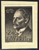 AUSTRIA (1958) Oswald Redlich. Black Print. Scott No 635, Yvert No 879. Historian. - Proofs & Reprints