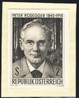 AUSTRIA (1968) Peter Rosegger. Black Print. Scott No 814, Yvert No 1097. - Proofs & Reprints