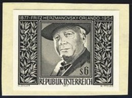 AUSTRIA (1977) Fritz Hermanofsky-Orlando. Black Print. Scott No 1058, Yvert No 1376. - Proofs & Reprints