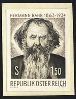 AUSTRIA (1962) Hermann Bahr. Black Print. Scott No 705, Yvert No 968. - Proofs & Reprints