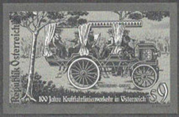 AUSTRIA (2000) Ancient Bus. Black Print. Centenary Of Motorized Passenger Transportation. Scott No 1823. - Proeven & Herdruk