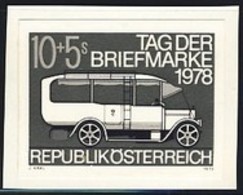 AUSTRIA (1978) Postal Bus. Black Print. Scott No B342, Yvert No 1420. - Proofs & Reprints
