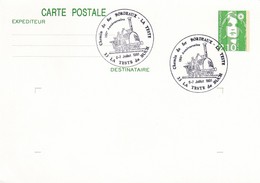 France 1991 Postal Stationery Card: Railway Trains; 150 Years Of Bordeaus - La Teste Line; LA Teste De Buch Cancellation - Trains
