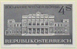 AUSTRIA (1971) Vienna Stock Exchange. Black Print. Scott No 902, Yvert No 1196. Bicentenary. - Proeven & Herdruk