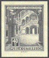 AUSTRIA (1962) Porcia Castle. Black Print. Scott No 689, Yvert No 951A. - Proofs & Reprints