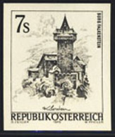 AUSTRIA (1973) Falkenstein Castle. Black Print. Scott No 969, Yvert No 1261. - Proofs & Reprints