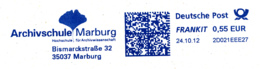 Freistempel 5979 Archivschule Marburg Blatt Gingko - Marcophilie - EMA (Empreintes Machines)