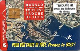 Télécarte Monaco - Prenez Le Bus /  120 U - 100 000  Ex. - 10/92 - Monace