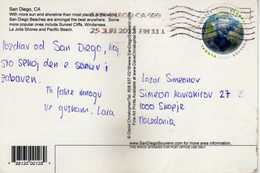 U.S. San Diego Postcard Via Macedonia 2013 Nice Stamp Global Forever - Storia Postale