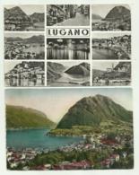 2 CARTOLINE LUGANO - VEDUTE E MOTE S.SALVATORE - VIAGGIATE FP - Lugano