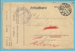 KRIEGSGEFANGENENSENDUNG Stempel PARCHIM Naar VIELSALM (Prov.Luxembourg), Stempel GEPRUFT - Krijgsgevangenen