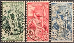 SWITZERLAND 1900 - Canceled - Sc# 98-100 - Complete Set! - 5r 10r 25r - U.P.U. - Used Stamps