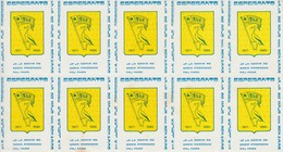 Esperanto Labels - 75 Years FLE - Netherlands - Stork - Green Star * * From 1986 75 Jaroj Fidu La Estontecon - Esperanto