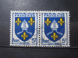 VEND BEAUX TIMBRES DE FRANCE N° 1005 EN PAIRE , MACULAGES A DROITE !!! - Used Stamps