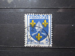 VEND BEAU TIMBRE DE FRANCE N° 1005 , " Q " BOUCHE !!! - Used Stamps