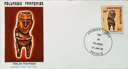 OCEANIE - FDC - 1985 (Oblitération PAPEETE Tahiti) Tikis En Polynésie Française    - Enveloppe Premier Jour - Tahiti