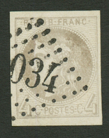 4c BORDEAUX (n°41) Obl. GC. Signé BRUN + ROUMET + SCHELLER. Superbe. - 1870 Emission De Bordeaux