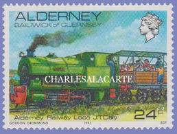 ALDERNEY AURIGNY  1993 ISLAND SCENES  DEFINITIVE 24p. TRAIN  SG 12d  U.M.  N.S.C. - Alderney