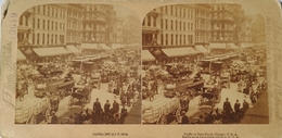 U. S. A. Stereo View / 1908 J. F. Jarvis Chicago - Traffic On State Street(fair - Good) ) - Lugares