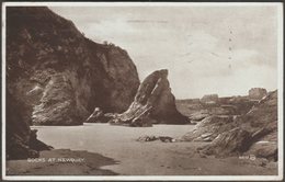 Rocks At Newquay, Cornwall, 1930 - Valentine's Postcard - Newquay