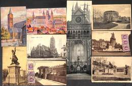 Tournai - Lot 18 Cartes (colorisée Animée Aquarel & Cachet Marcophilie "Poste Volante JOC" ? - Tournai