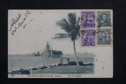 BRÉSIL - Affranchissement Plaisant De Rio De Janeiro Sur Carte Postale Pour La France En 1908  - L 60891 - Lettres & Documents