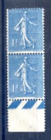 France N°205 Paire Bord De Feuille - (F064) - Briefe U. Dokumente