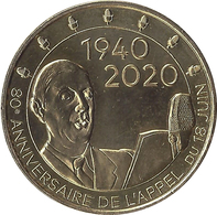 2020 MDP175 - COLOMBEY-LES-DEUX-EGLISES 10 - Mémorial Charles De Gaulle (1940-2020) / MONNAIE DE PARIS - 2020