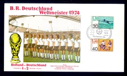 GERMANY 1974 - Commemorative Card For World Cup In West Germany, Commemorative Cancel And Stamps. - 1974 – Alemania Occidental